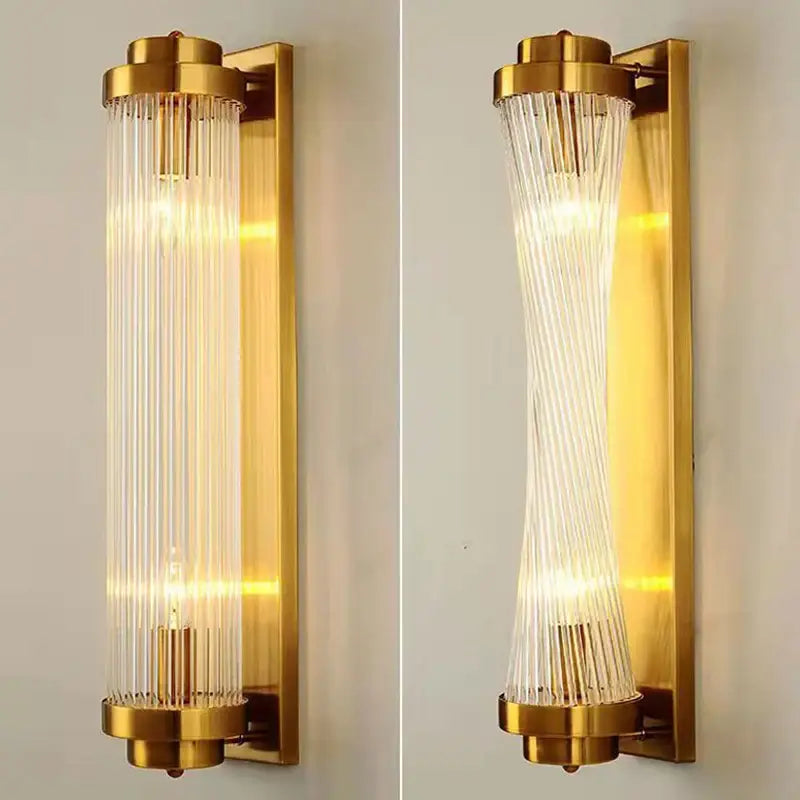 Warm Gold Crystal Sconce