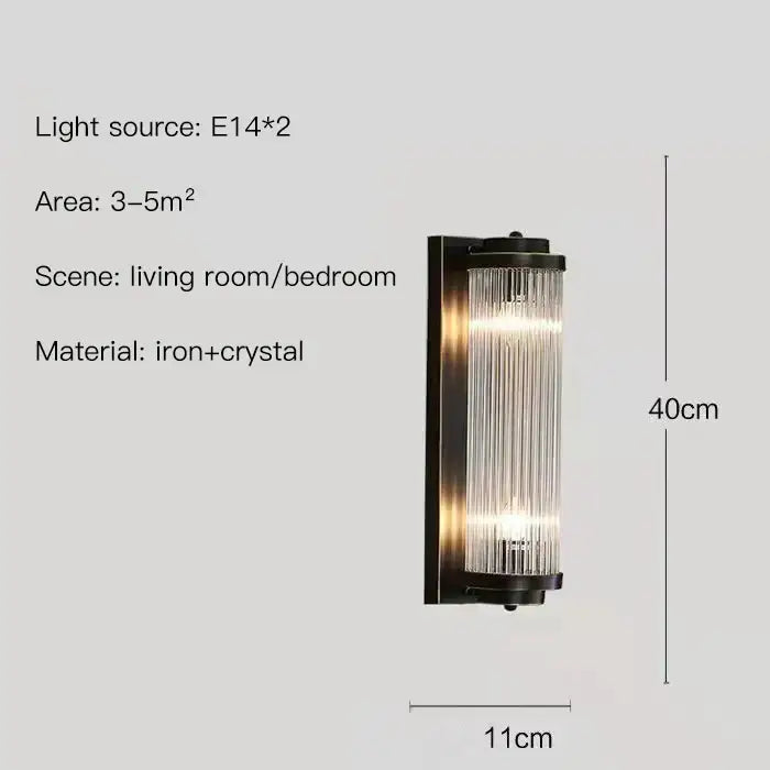 Warm Gold Crystal Sconce