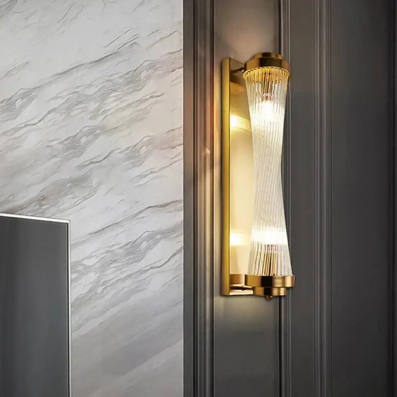Warm Gold Crystal Sconce