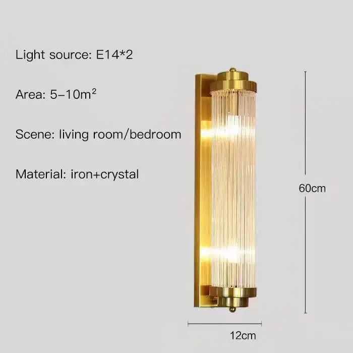 Warm Gold Crystal Sconce