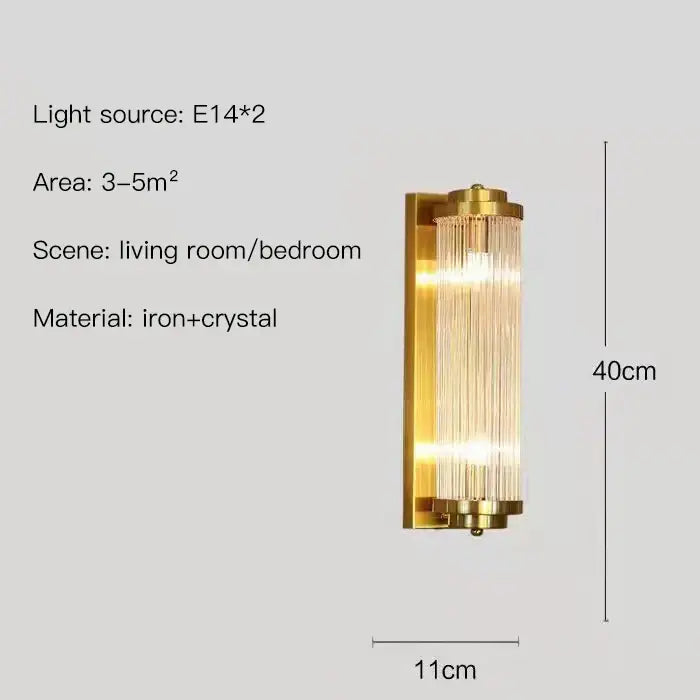 Warm Gold Crystal Sconce