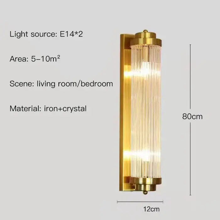 Warm Gold Crystal Sconce