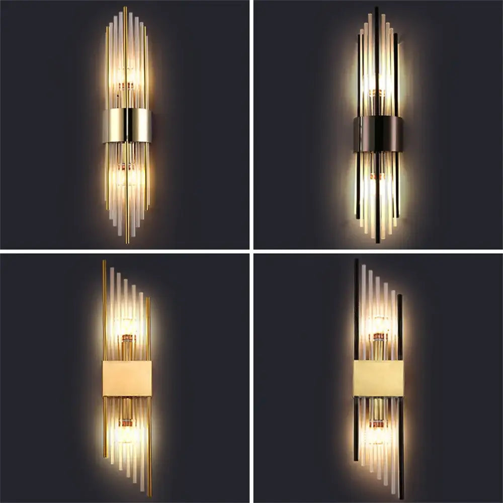 Gold Crystal 56cm Wall Lamp