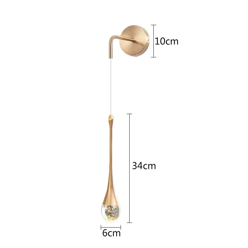 Brass Teardrop Wall Sconce