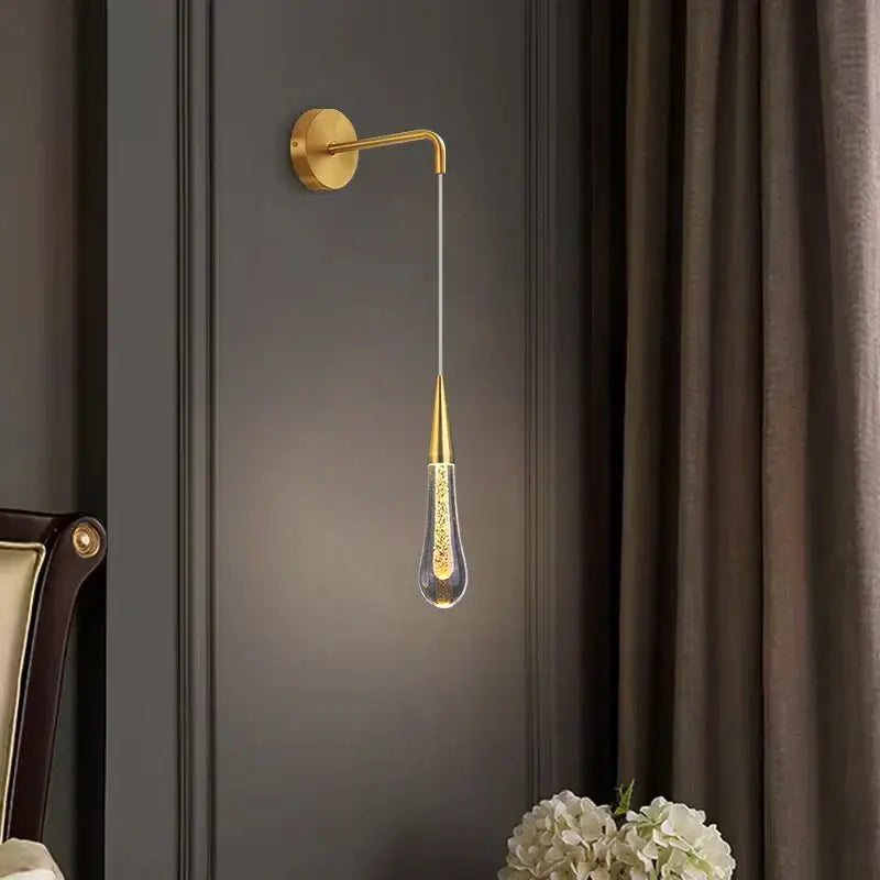 Brass Teardrop Wall Sconce
