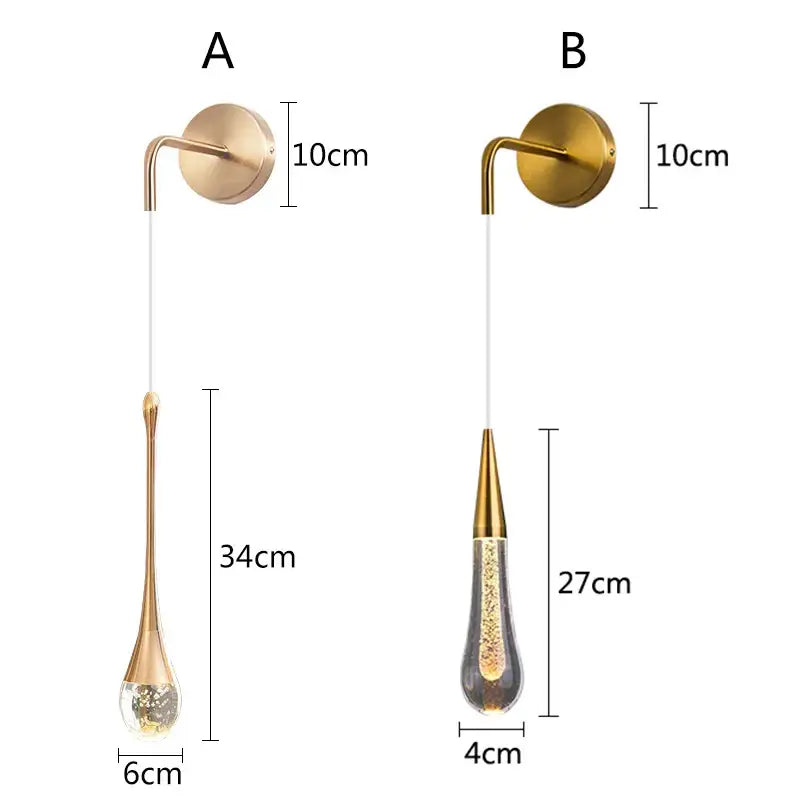 Brass Teardrop Wall Sconce