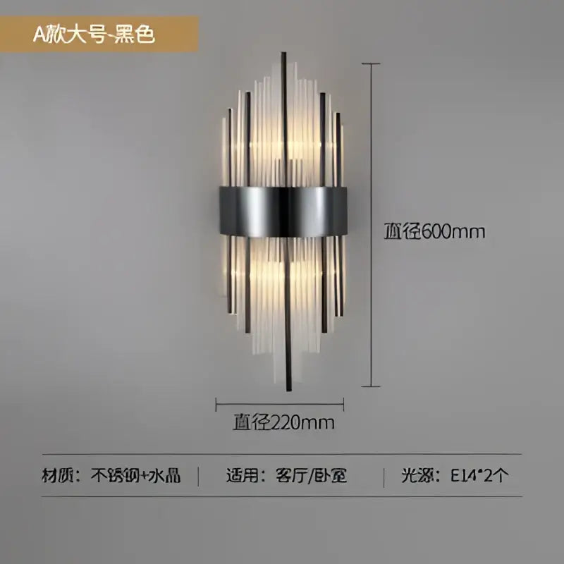 Glass Crystal Wall Sconce