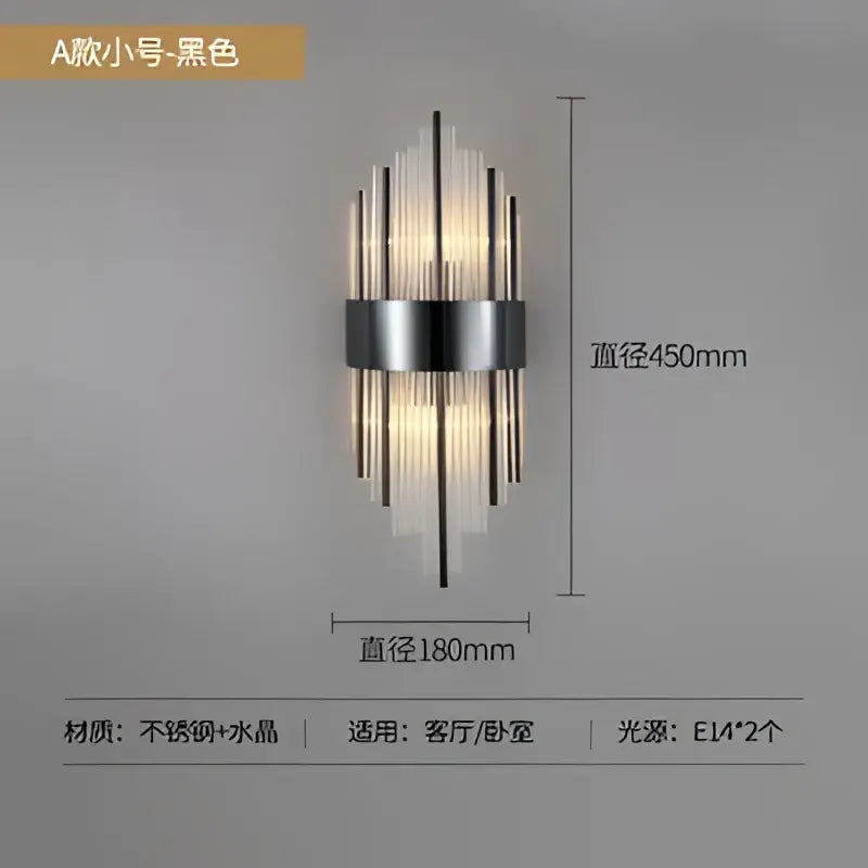 Glass Crystal Wall Sconce