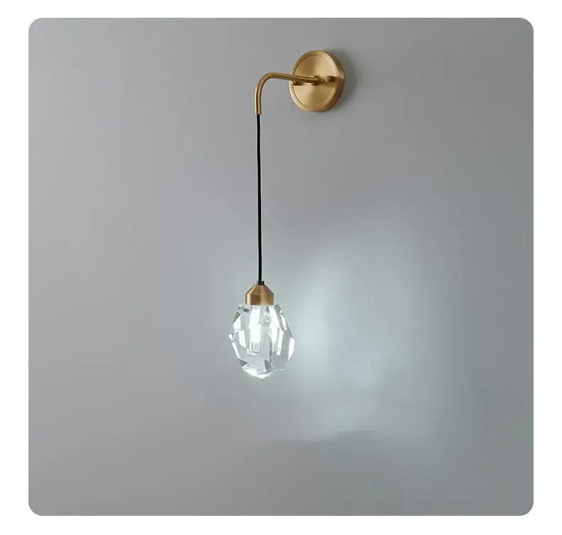Copper Crystal Wall Fixture