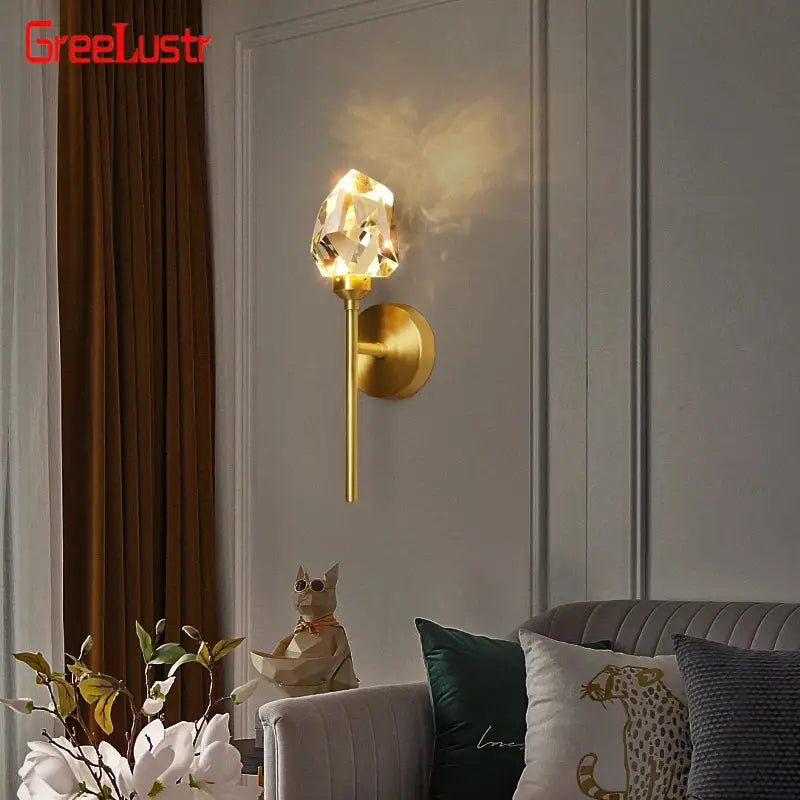 Copper Crystal Wall Fixture
