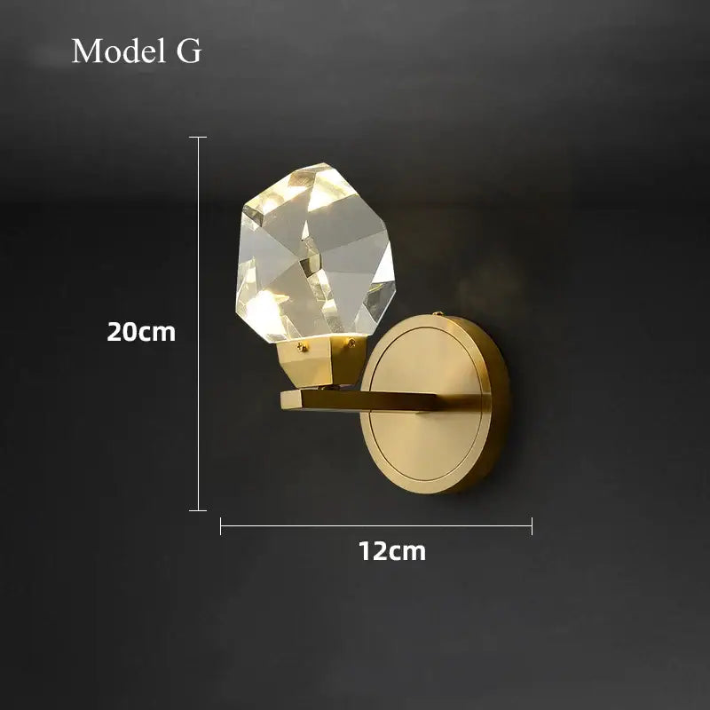 Copper Crystal Wall Fixture