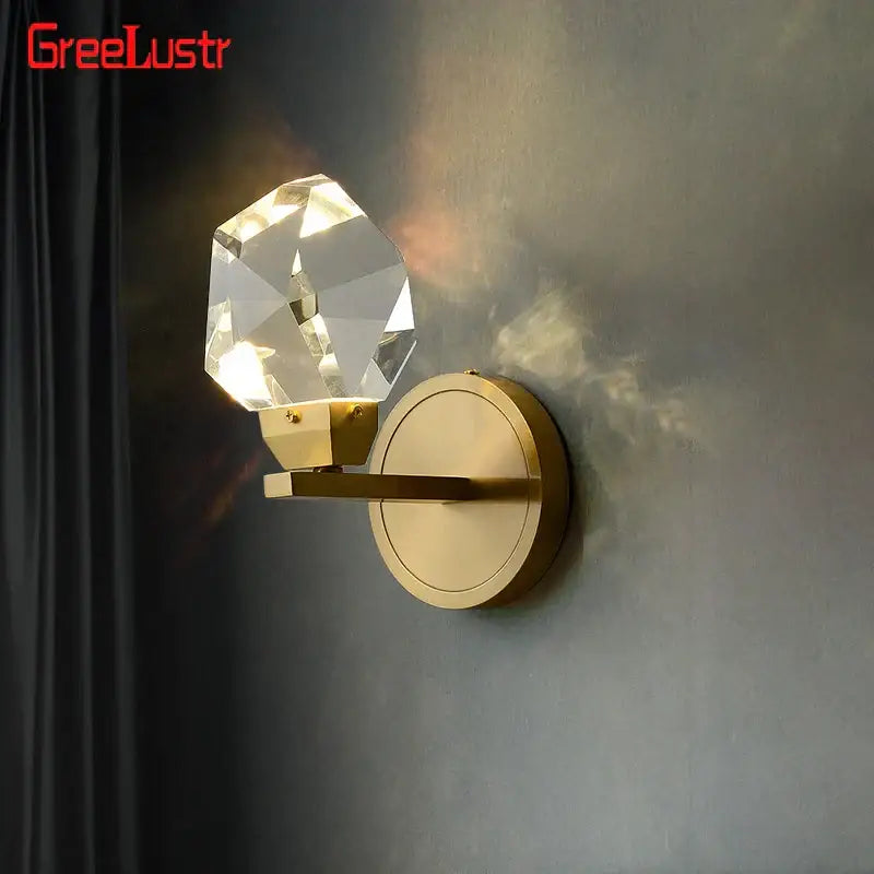 Copper Crystal Wall Fixture