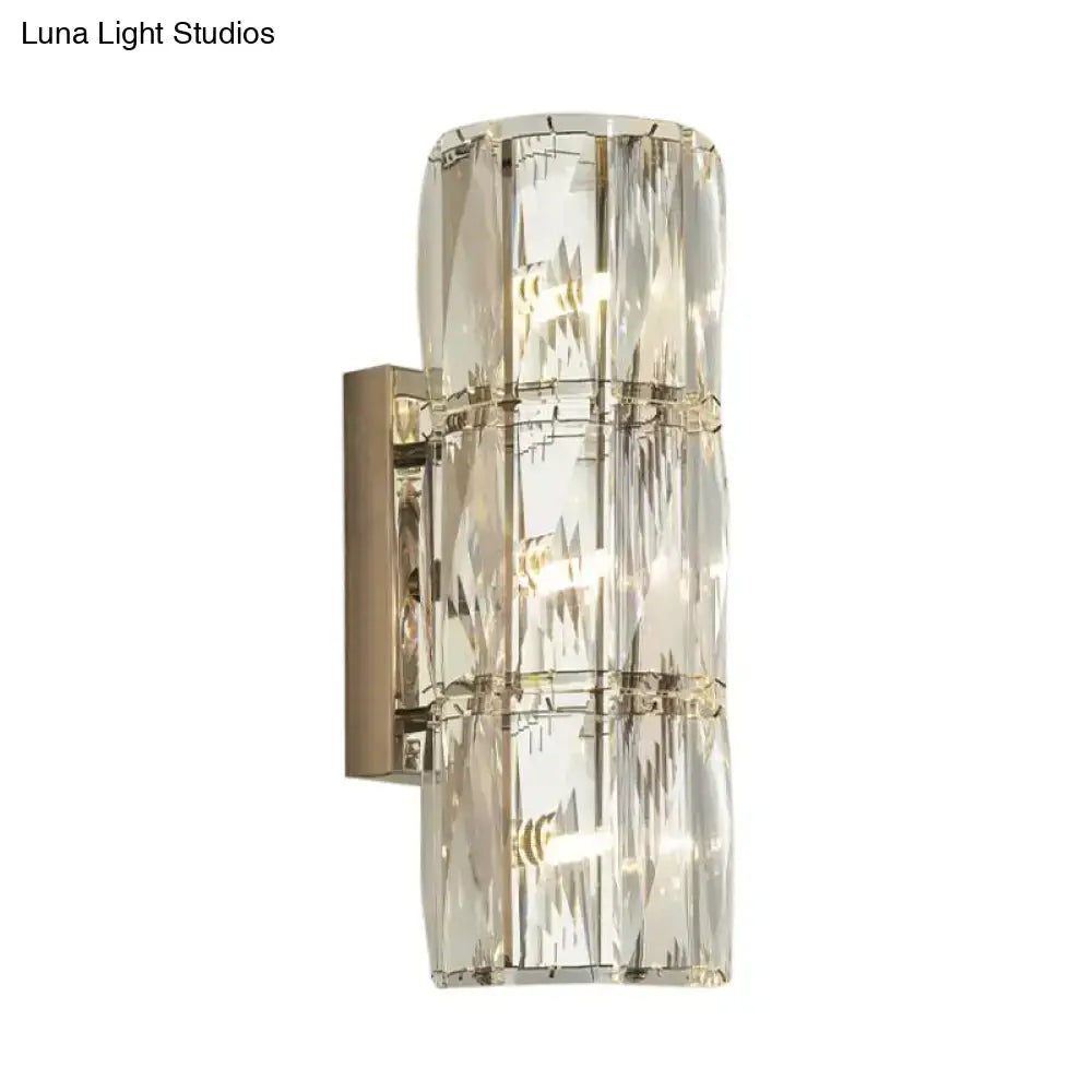 Gold Crystal Wall Sconce Linear Dining 2-4 Light