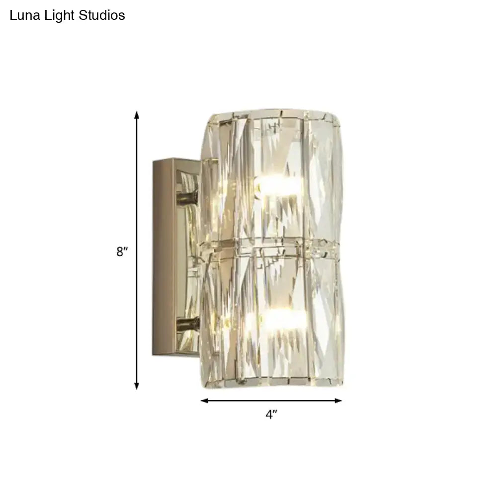 Gold Crystal Wall Sconce Linear Dining 2-4 Light