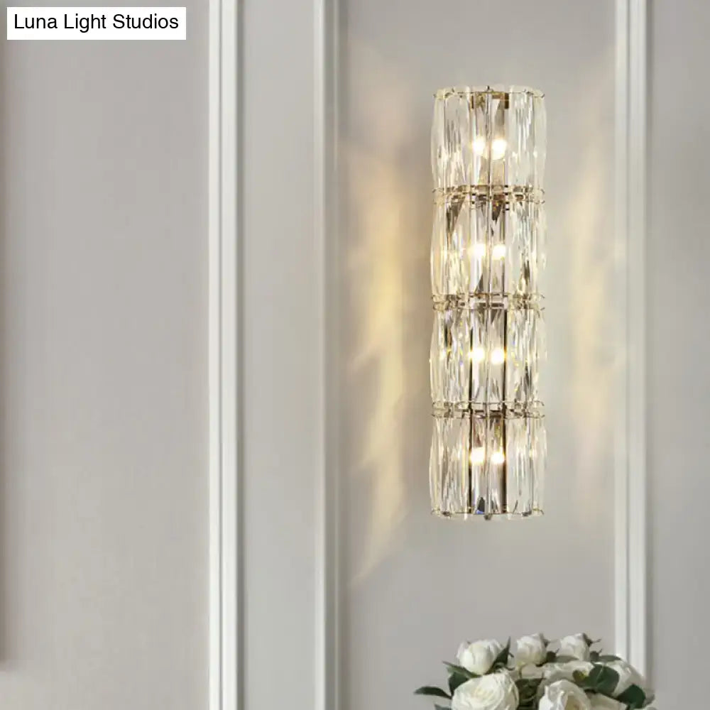 Gold Crystal Wall Sconce Linear Dining 2-4 Light