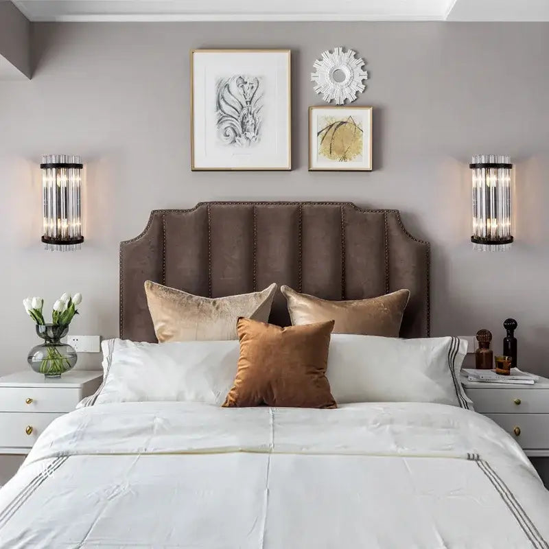 Gold Crystal Living Room Wall Sconce