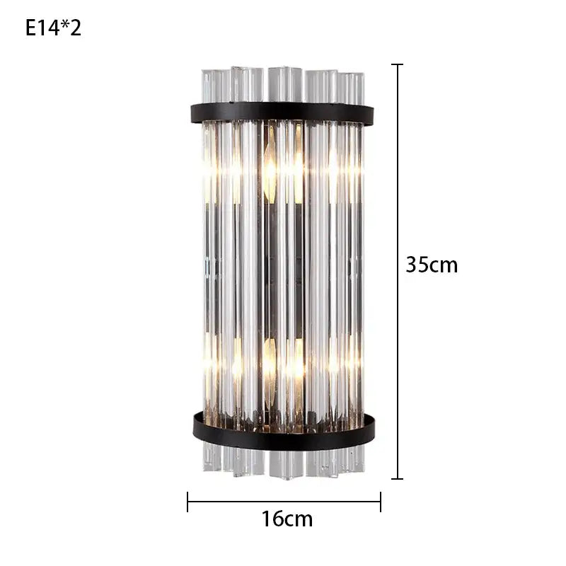 Gold Crystal Living Room Wall Sconce