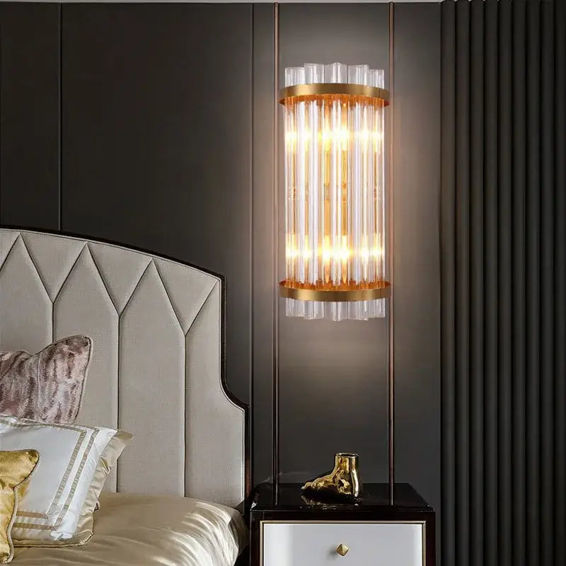 Gold Crystal Living Room Wall Sconce
