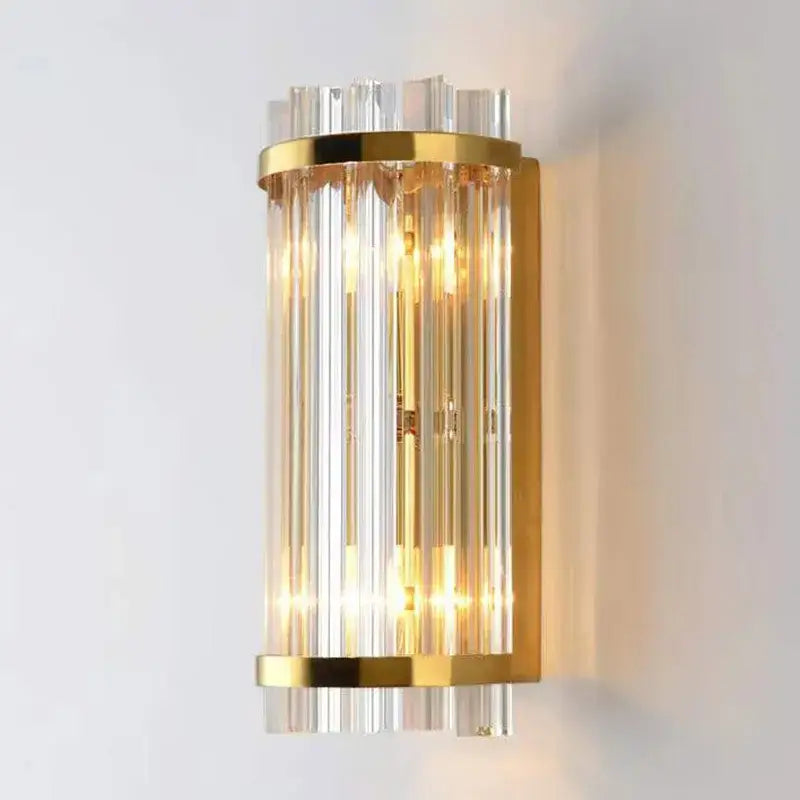 Gold Crystal Living Room Wall Sconce