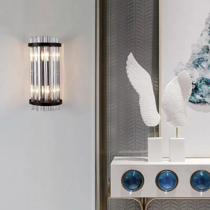 Gold Crystal Living Room Wall Sconce