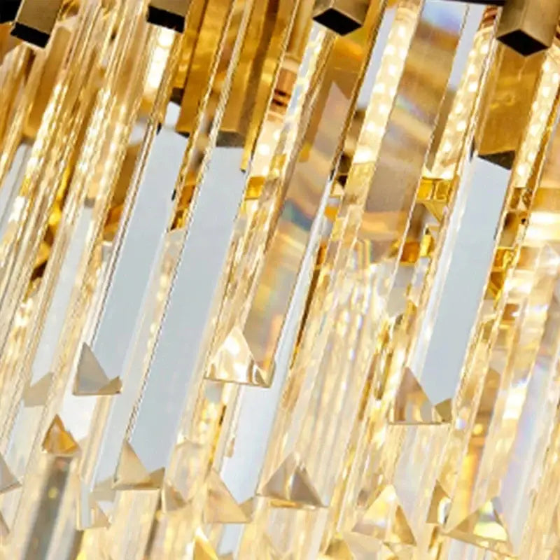 Gold Crystal Tiered 90cm Cascading Chandelier