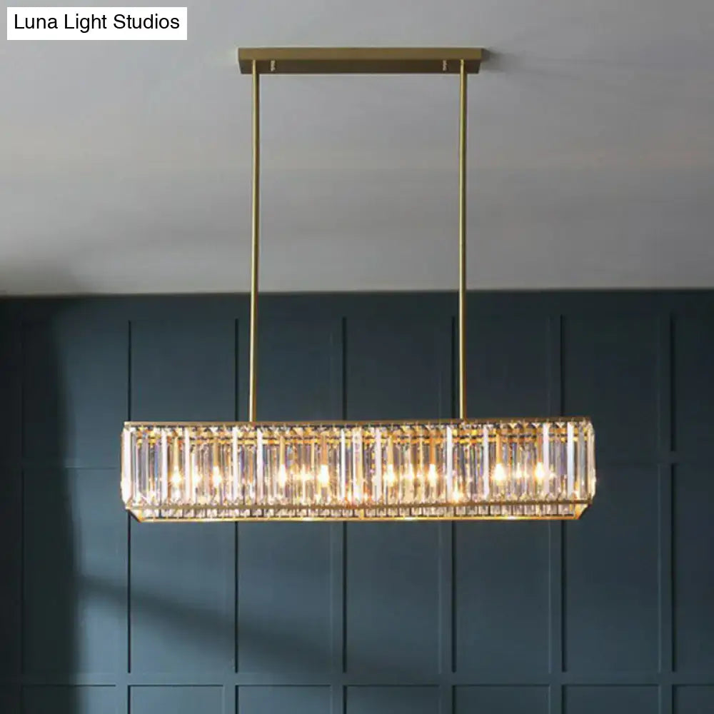 Gold Crystal Rectangle Light