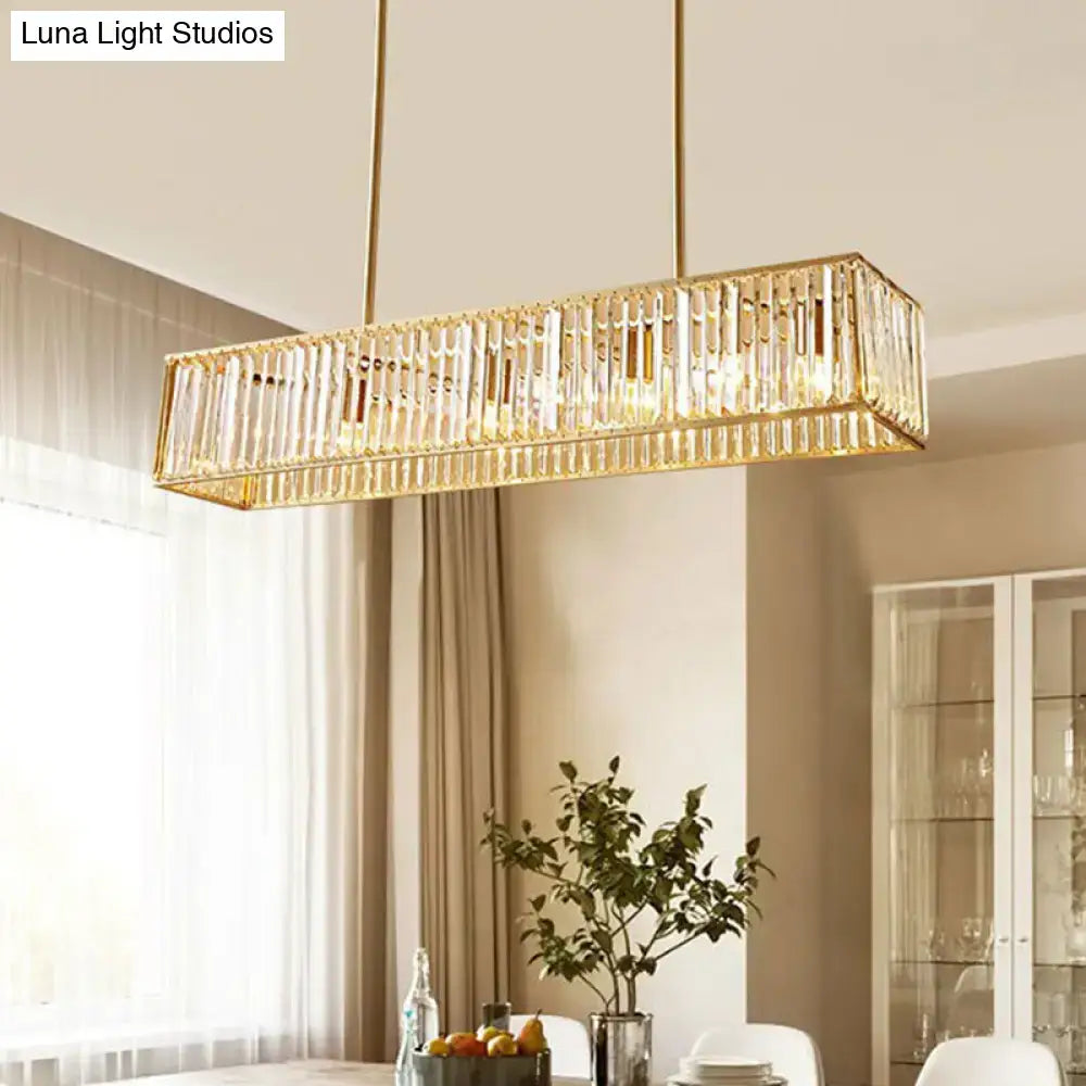 Gold Crystal Rectangle Light