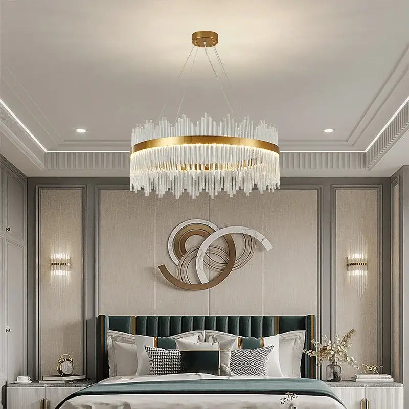 Gold Crystal Round 120cm Nordic Chandelier