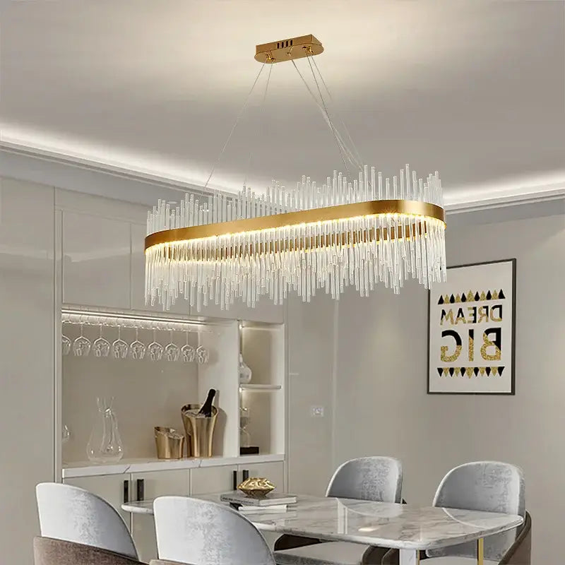 Gold Crystal Round 120cm Nordic Chandelier