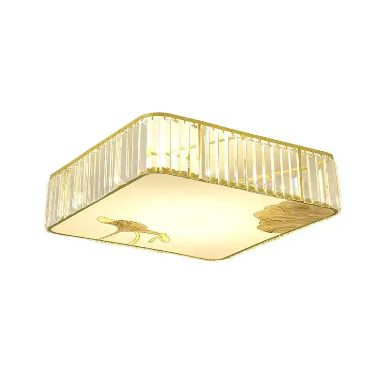 Gold Crystal Round Ceiling Light