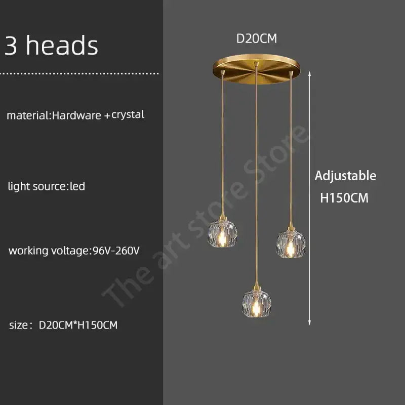 Gold Crystal Stair 30-Head Cascading Chandelier