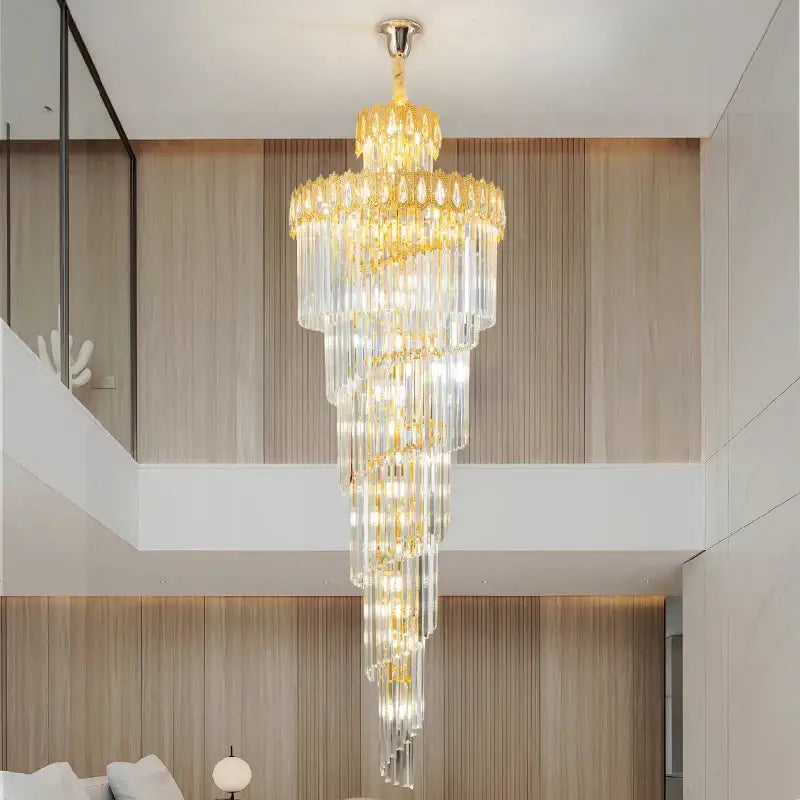 Gold Crystal Long 700cm Chandelier