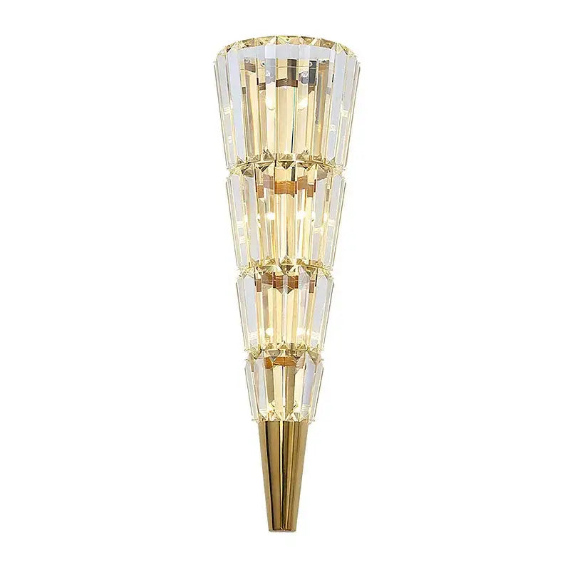 Gold Crystal Torch Wall Lamp