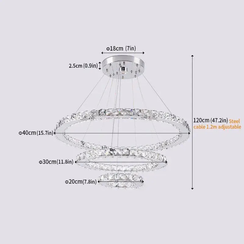 Gold Crystal Triangle Chandelier