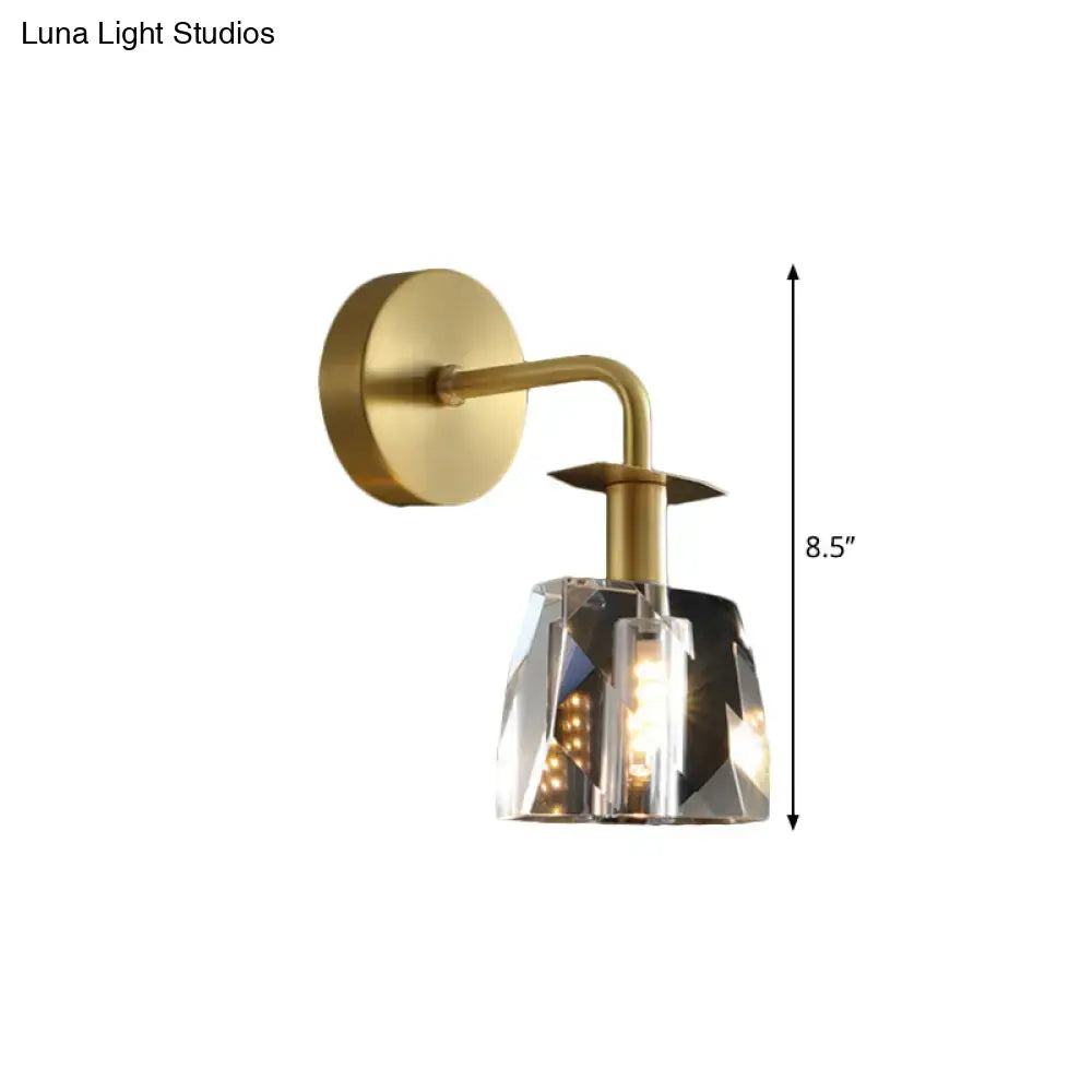 Gold Crystal Surface Mount Wall Lamp