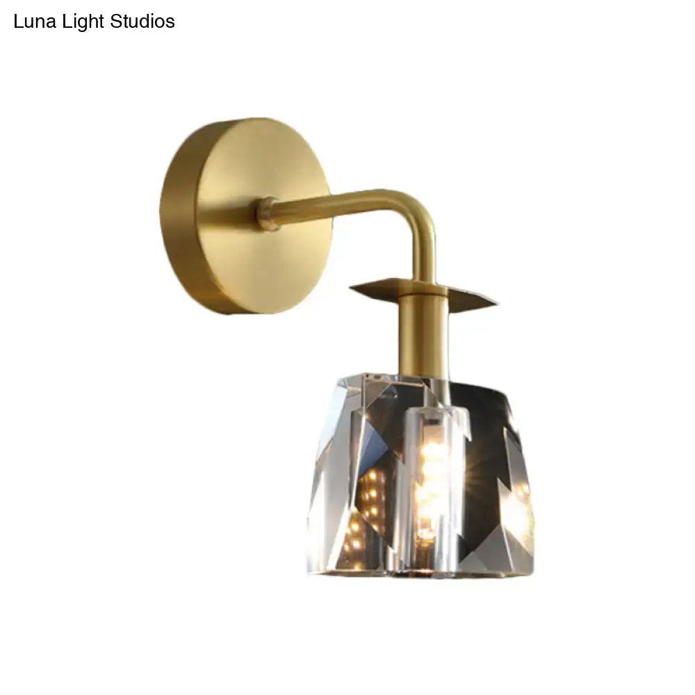 Gold Crystal Surface Mount Wall Lamp