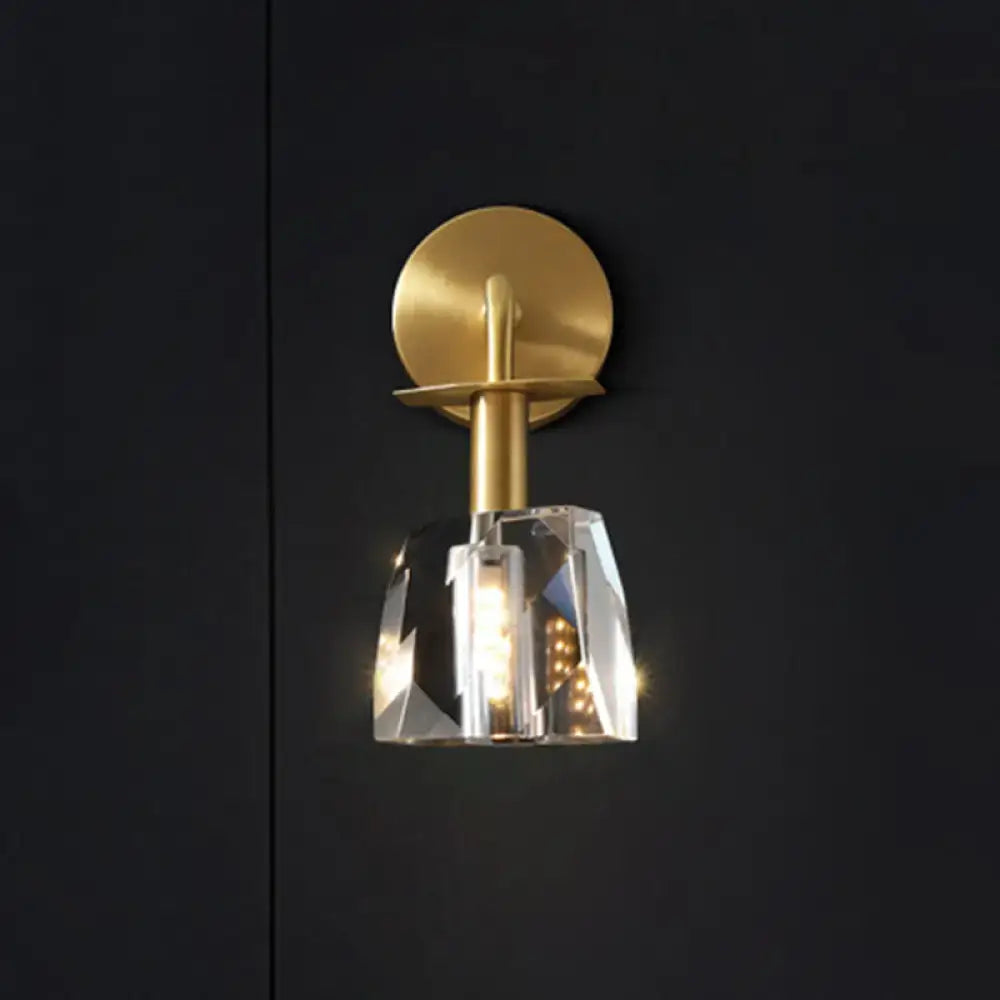 Gold Crystal Surface Mount Wall Lamp