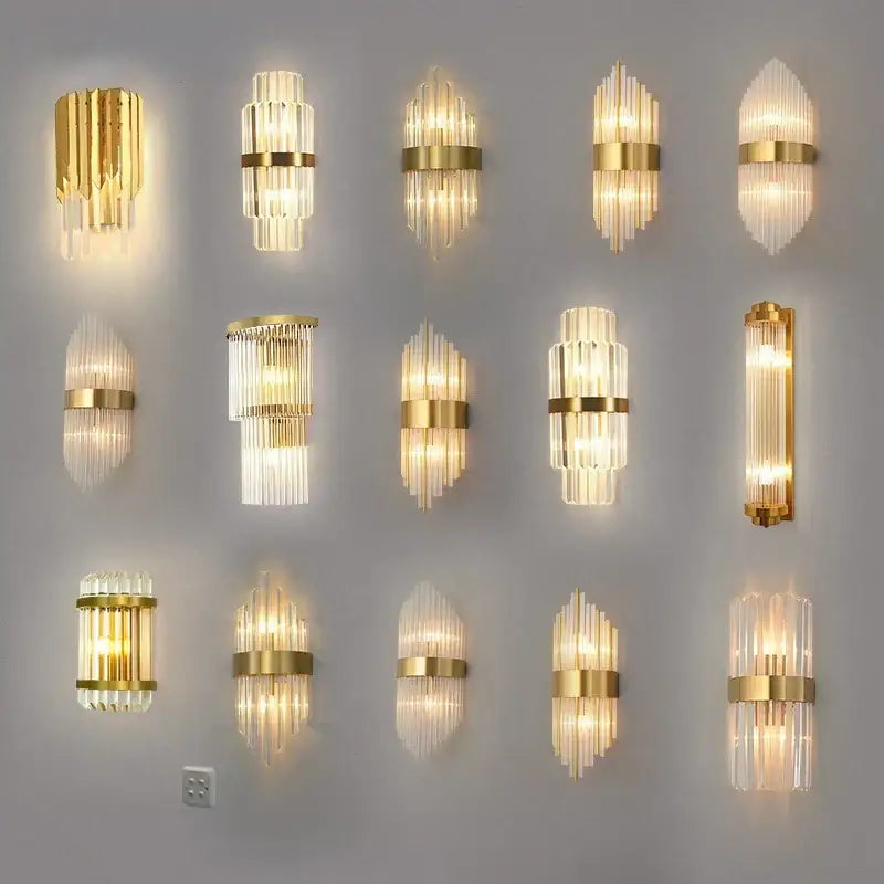 Gold Art Deco Glass Sconce