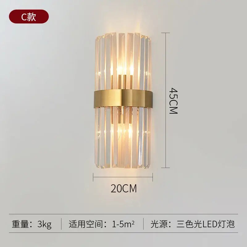 Gold Art Deco Glass Sconce