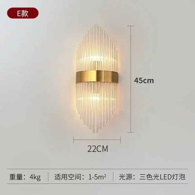 Gold Art Deco Glass Sconce