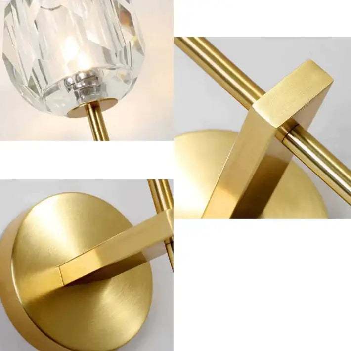 Gold Crystal Globe Sconce
