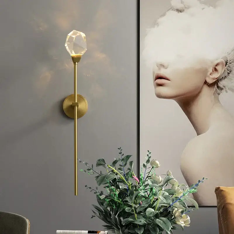 Gold Slender LED Sconce
