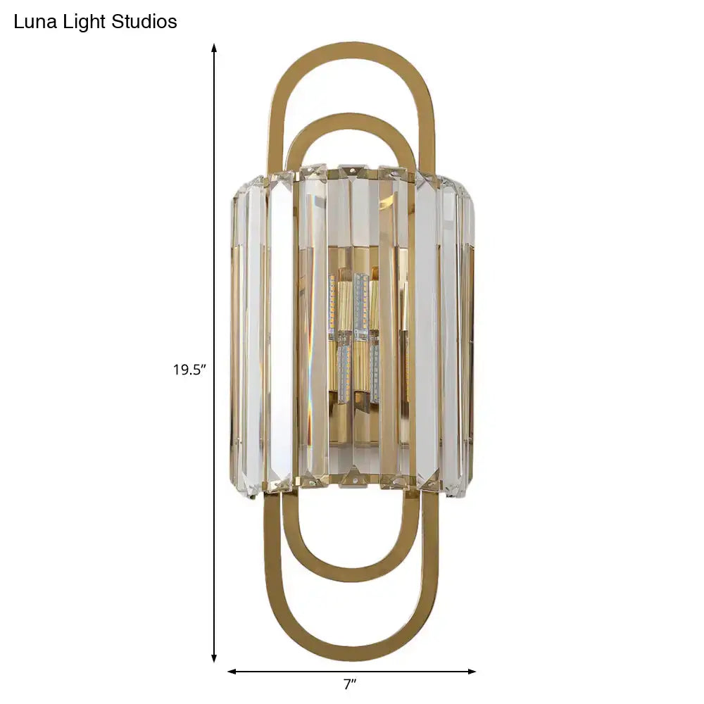 Gold Crystal Modern Fixture Triangular Surface