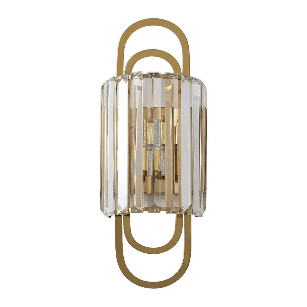 Gold Crystal Modern Fixture Triangular Surface