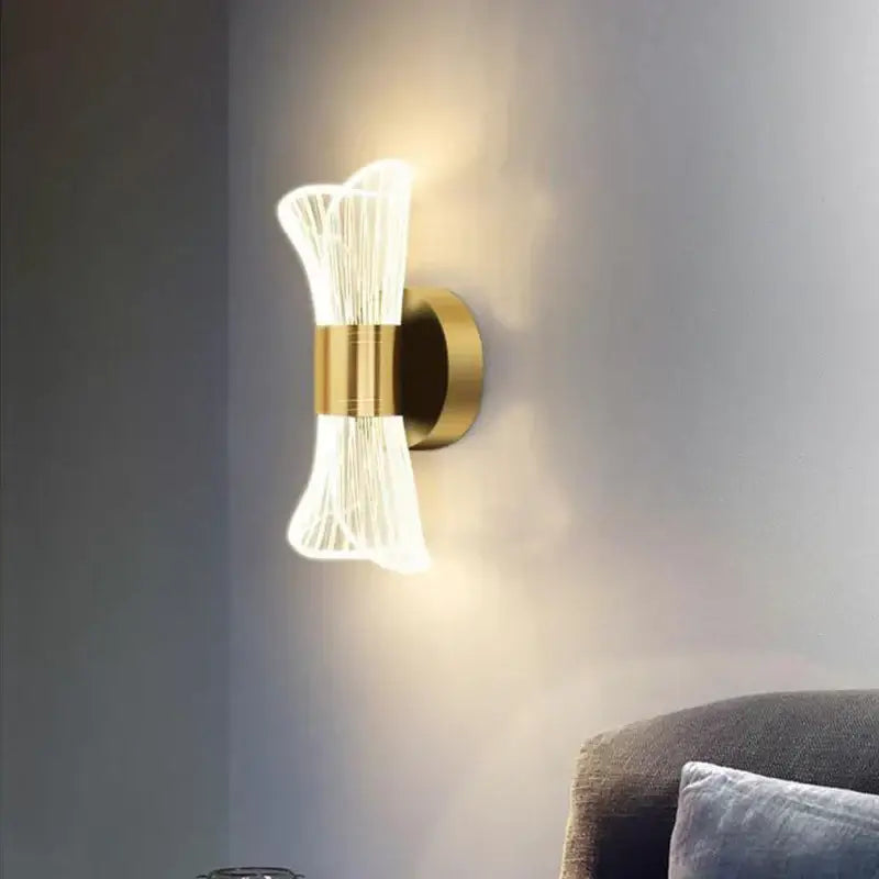 Gold Sculptural Glass Sconce