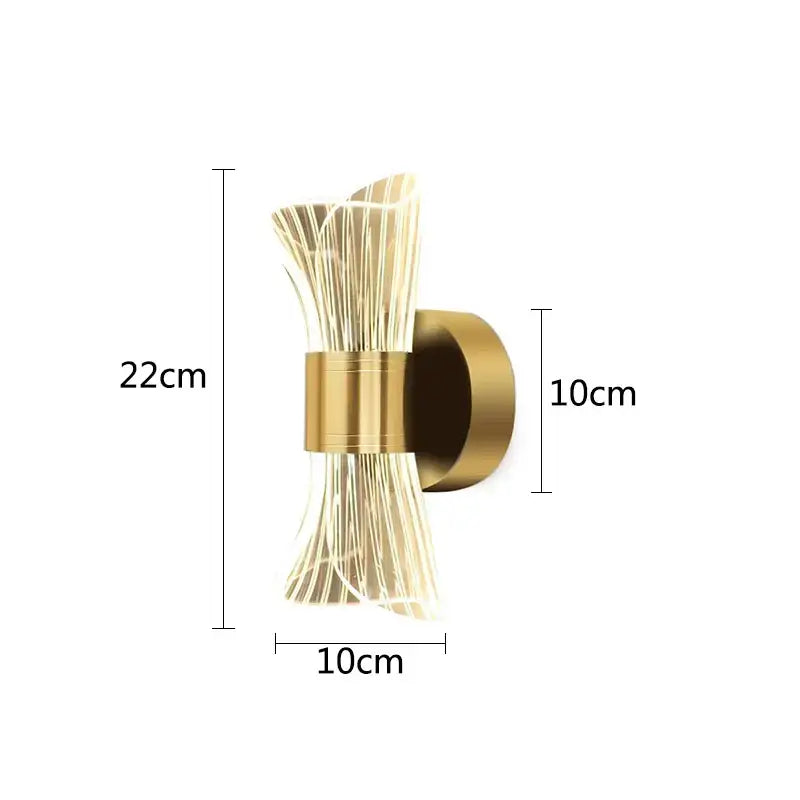 Gold Sculptural Glass Sconce
