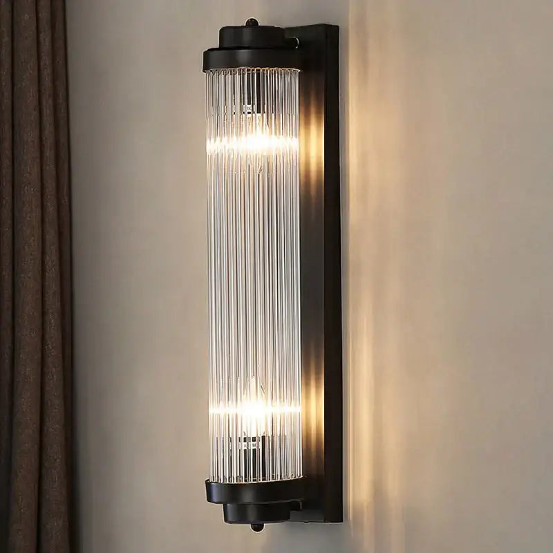 Gold Glass Rods Wall Sconce