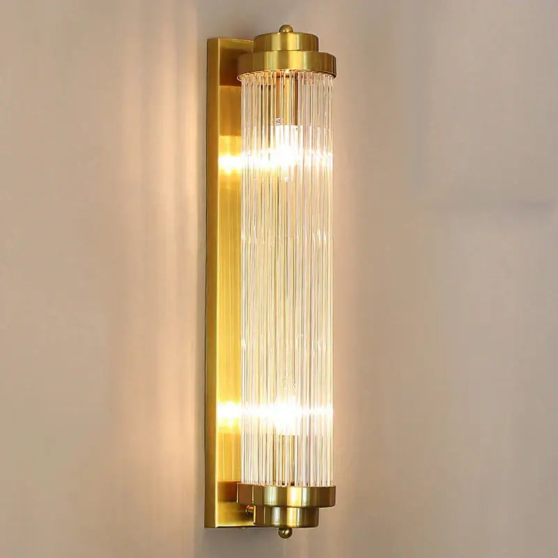 Gold Glass Rods Wall Sconce