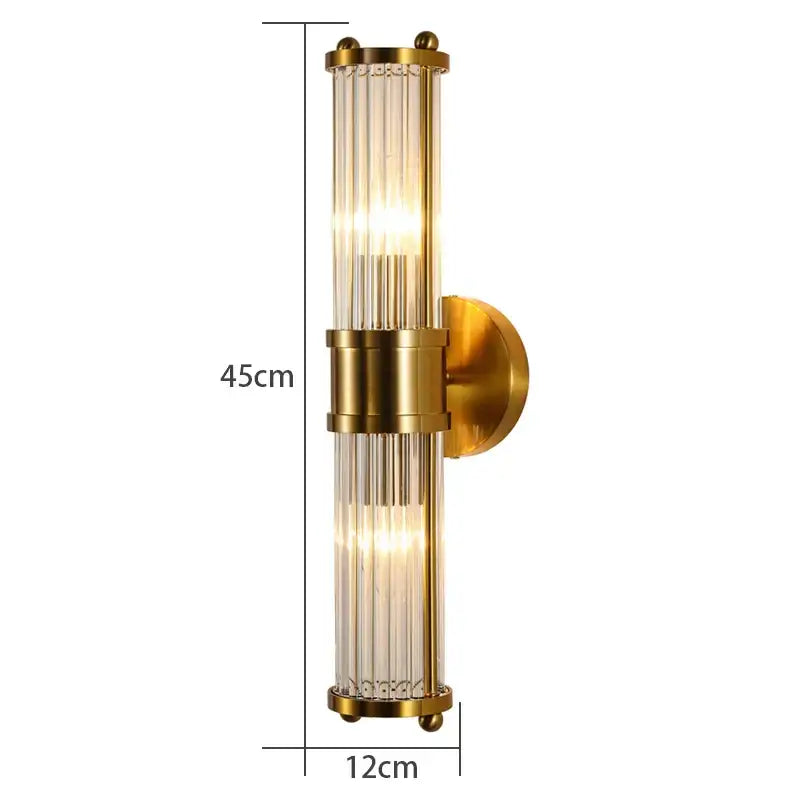 Gold Glass Rods Wall Sconce