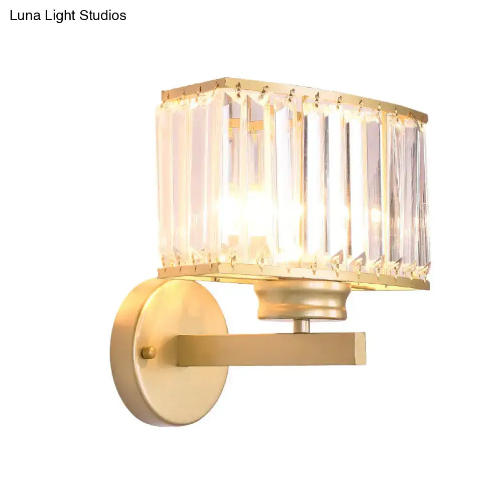 Gold Crystal Hallway Sconce